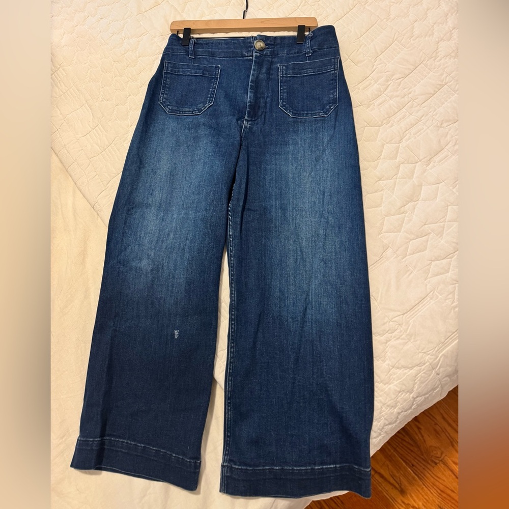 Anthropologie Pilcro Wide Leg Cropped Jeans